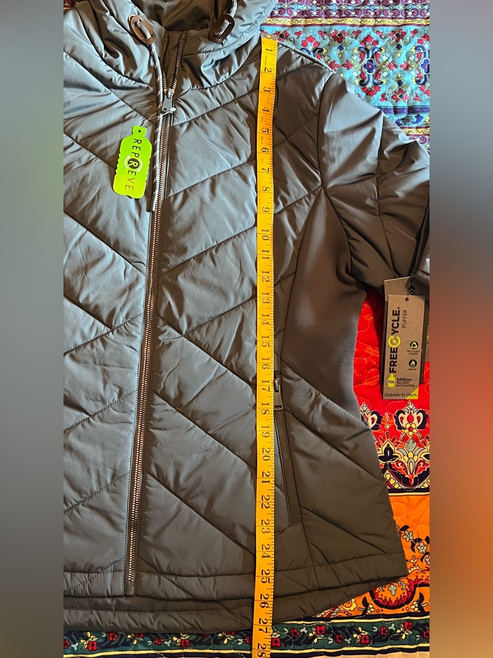 Free Country Quilted Hooded Puffer Hybrid Jacket Women’s Large Sporty Athleisure - Picture 12 of 16